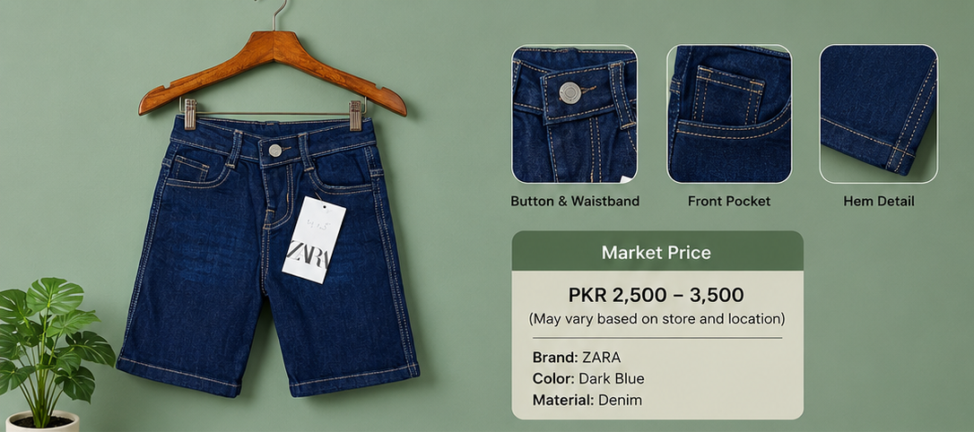 🩳 Denim Nicker – Kids’ Stylish Denim Shorts