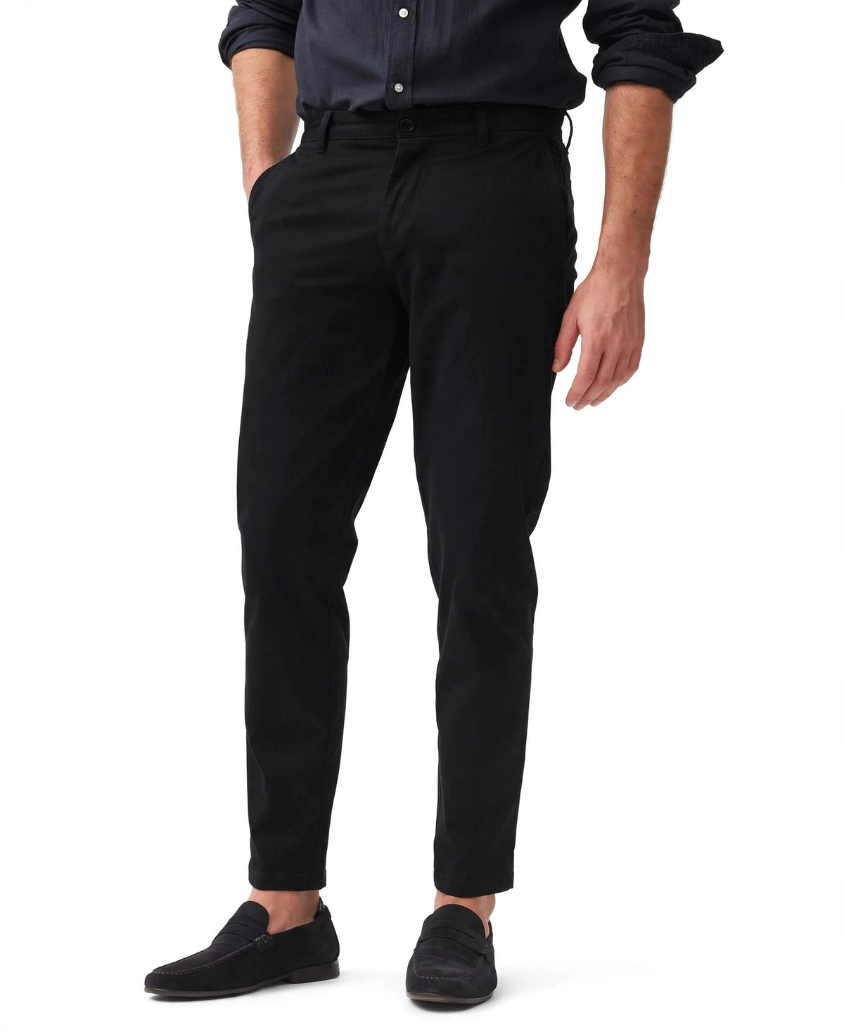 Men’s Chino Pants – Navy Cotton Skinny Fit