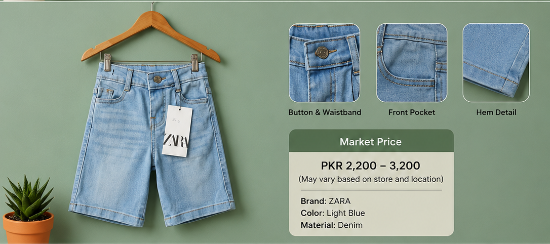 Denim Nicker – Kids’ Stretchable Denim Shorts