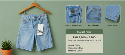 Denim Nicker – Kids’ Stretchable Denim Shorts